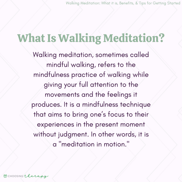 Walking meditation for mindfulness