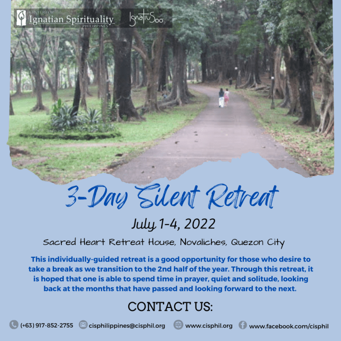 Silent retreat near me