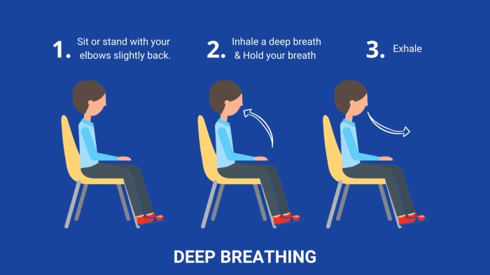 Deep breathing exercises for meditation